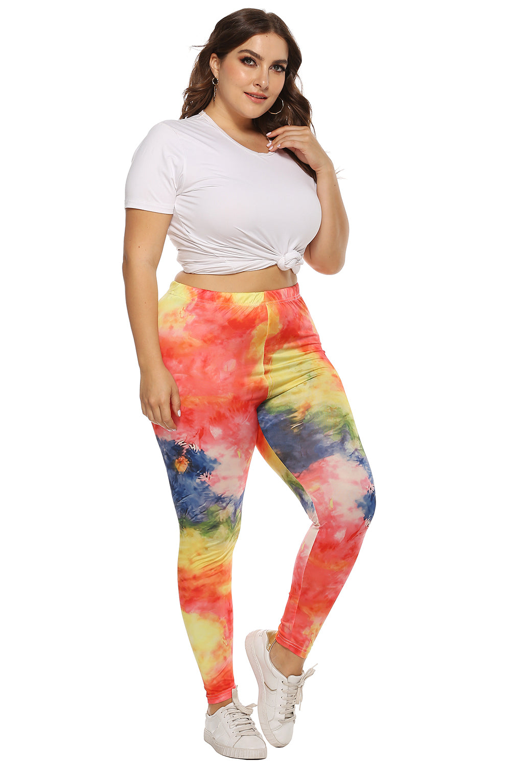 Plus Size Tie Dye Legging - Fashion Finder Hub