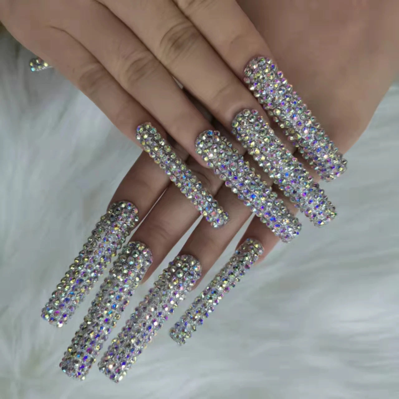 French Press on Nails Acrylic Hand Painted Designer Private Label Logo Customized Packaging Artificial Fingernails