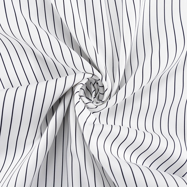 Striped Turn Down Collar Blazer + Split Skirt Sets