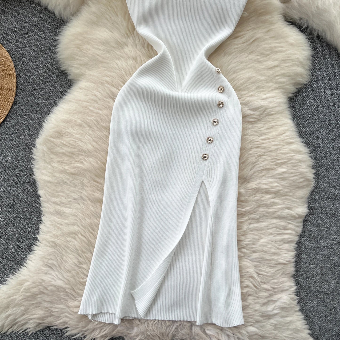 New Elastic Knitted Maxi Dresses
