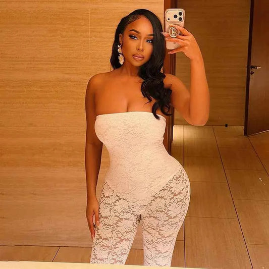 Lace See Through Bodycon Jumpsuits for Woman