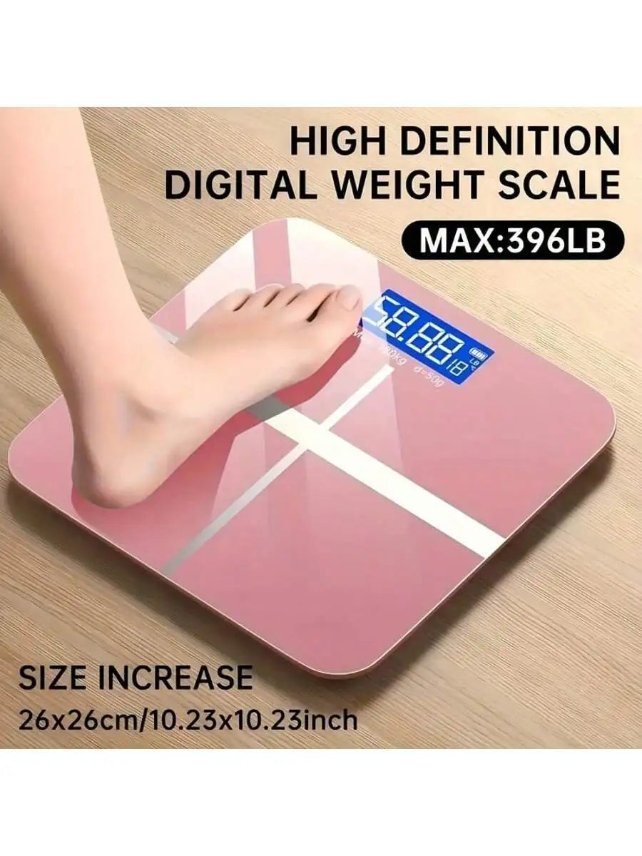 Smart Multi-Function Body Fat & Weight Bathroom Scale with Tempered Glass Wide Platform, 390lbs. For Home, Fitness, Outdoor