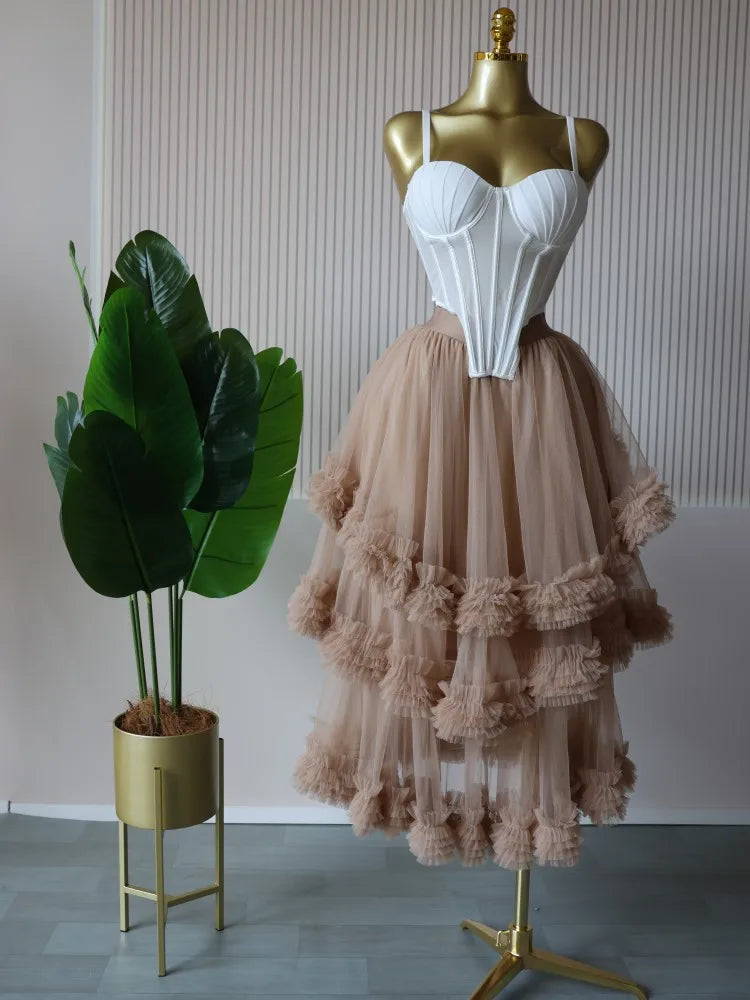 Spaghetti Strap Top and Pleated Skirt Dresses