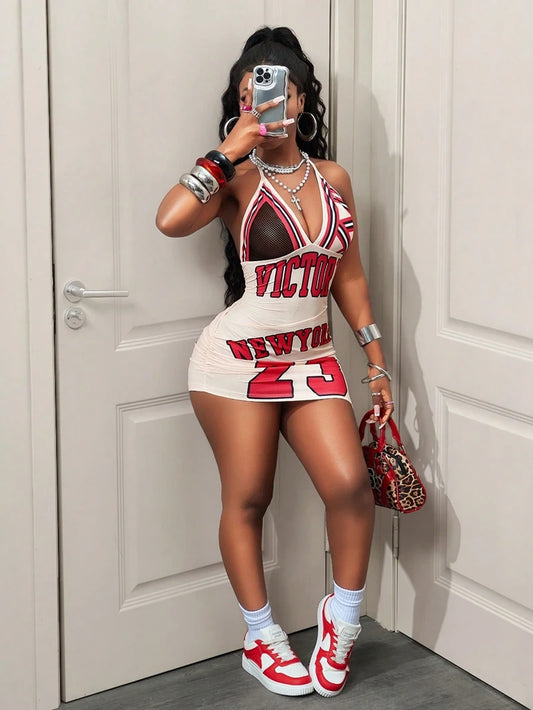 Halter Backless Bodycon Mini Dresses