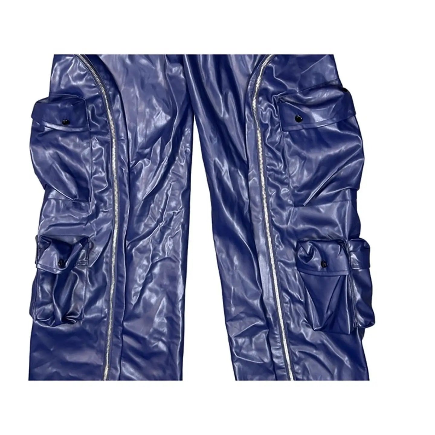 Leather PU Cargo Pants High Waist Y2K Streetwear