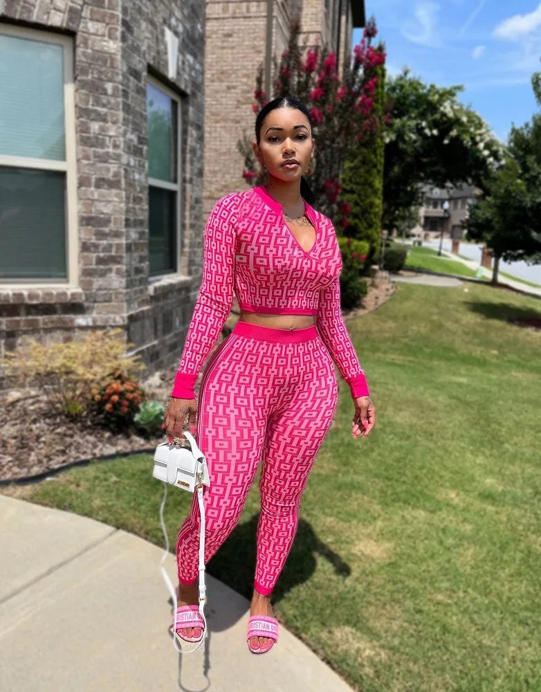 Long-sleeved Top + Tight Sports Sets