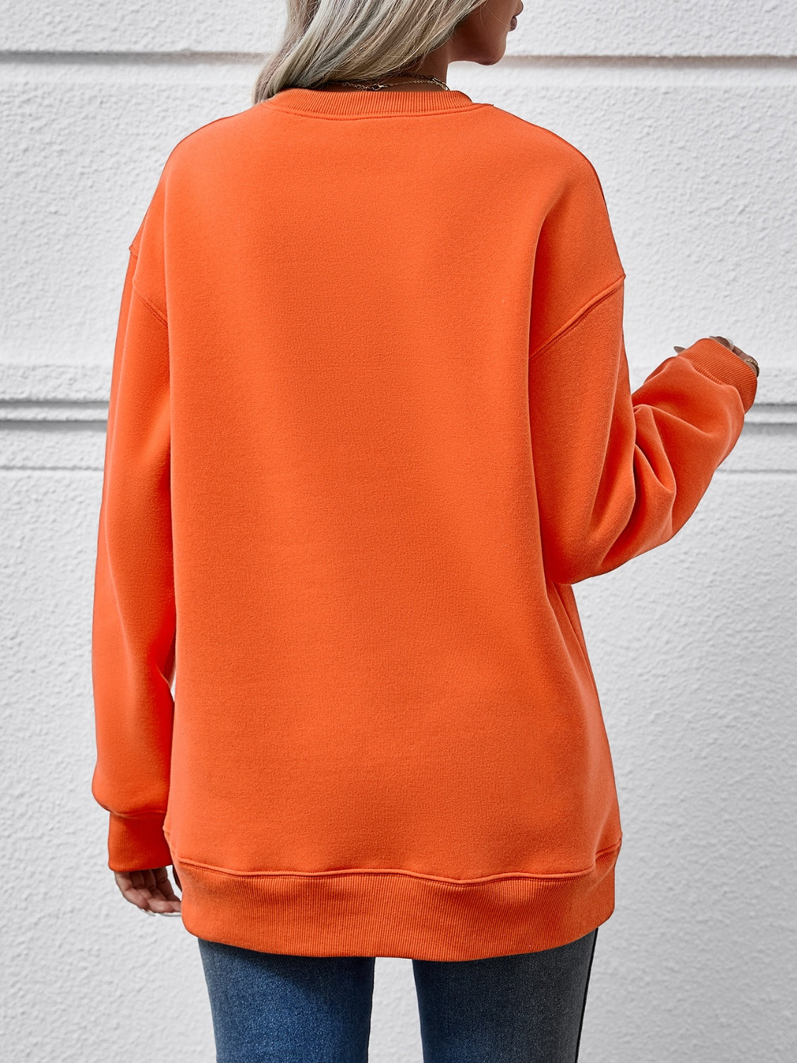 THE HELL I WON'T Round Neck Long Sleeve Sweatshirt - Fashion Finder Hub