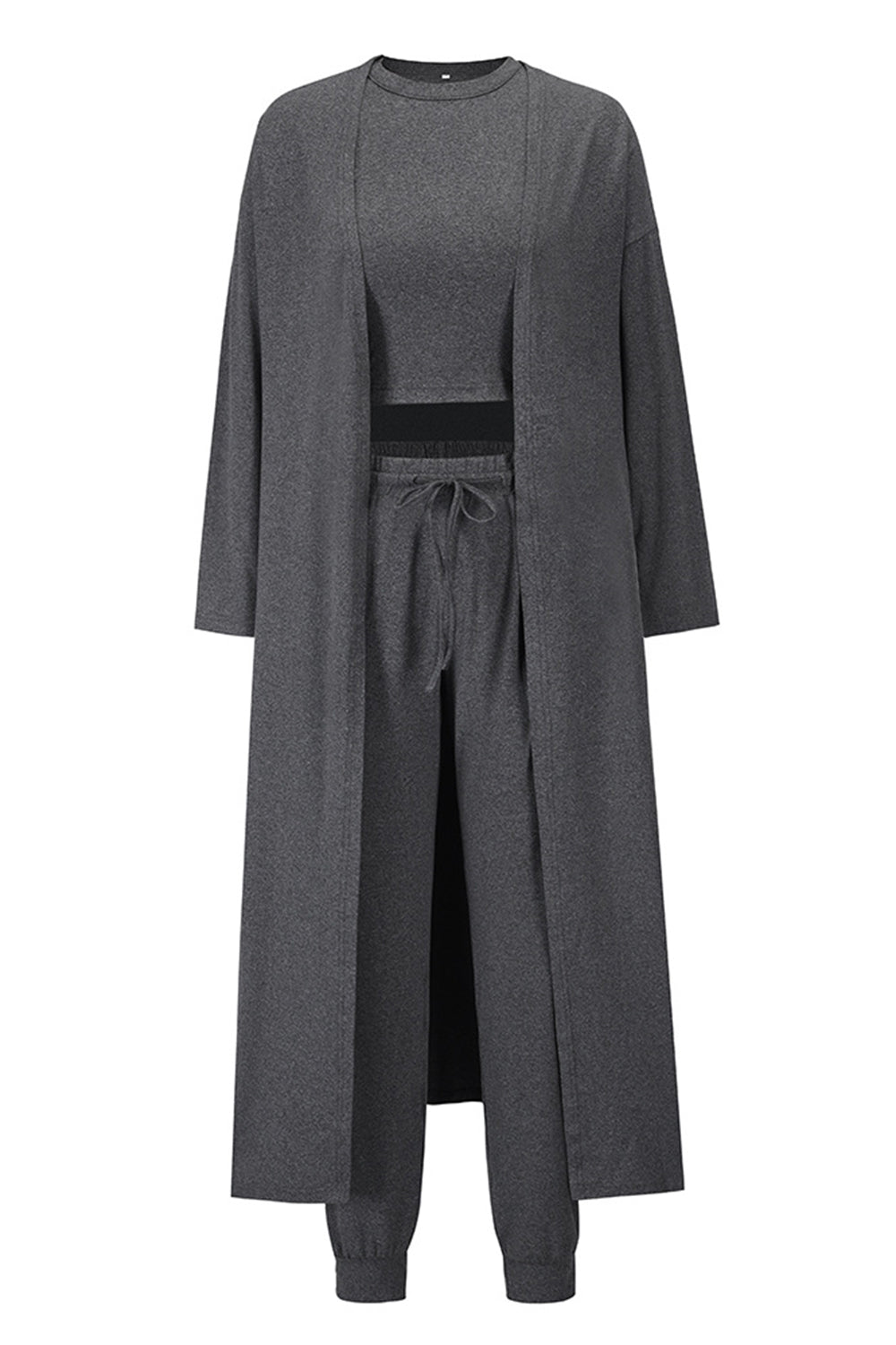 Tank, Pants, and Cardigan Set with Pockets - Fashion Finder Hub