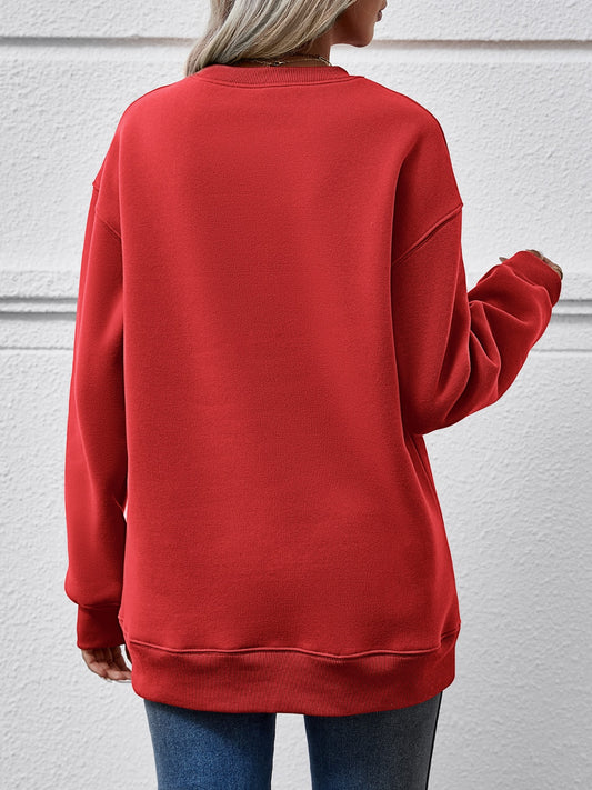MERRY AND BRIGHT Long Sleeve Sweatshirt - Fashion Finder Hub
