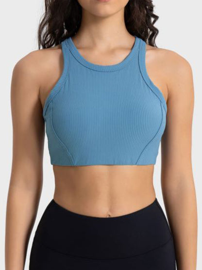 Wide Strap Cropped Sport Tank - Fashion Finder Hub
