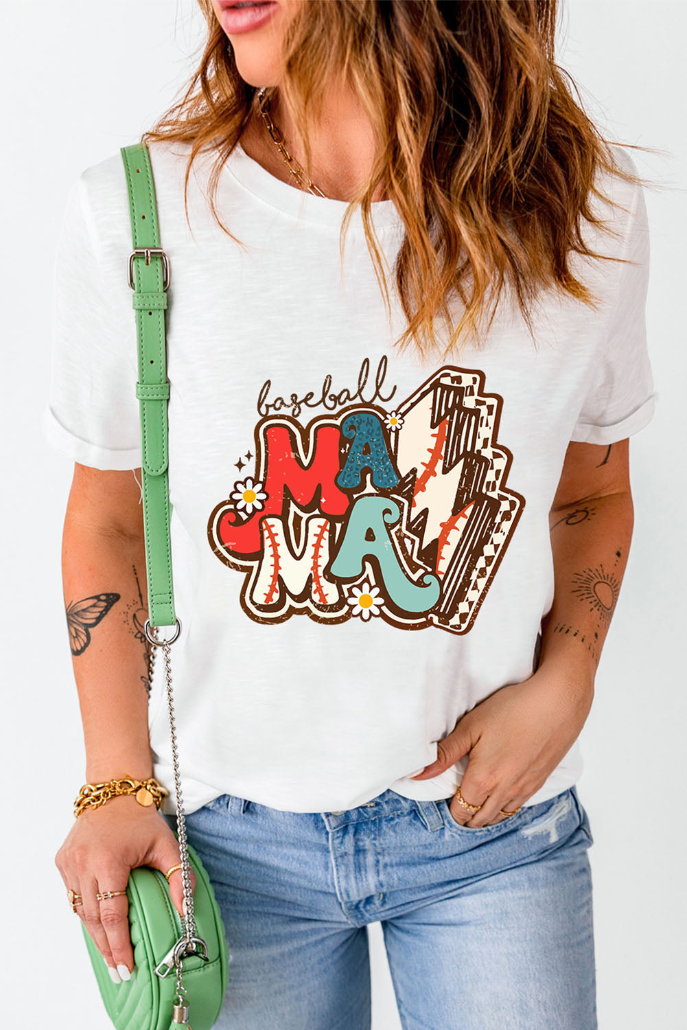 Letter Graphic Round Neck Short Sleeve T-Shirt - Fashion Finder Hub