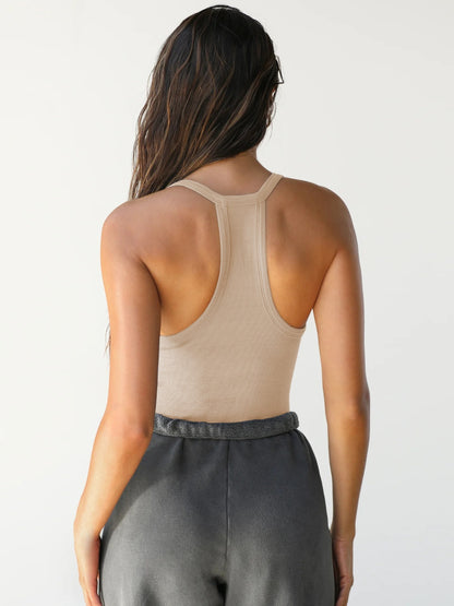 Scoop Neck Wide Strap Tank - Fashion Finder Hub