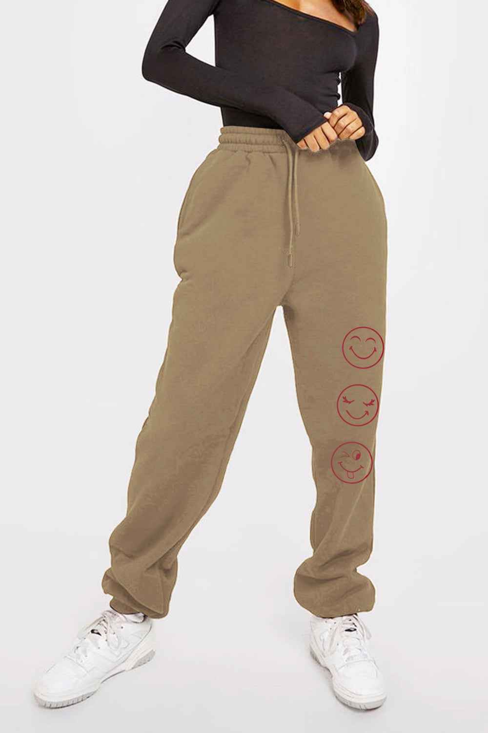 Simply Love Full Size Emoji Graphic Sweatpants - Fashion Finder Hub