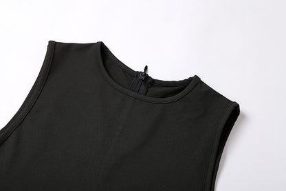 Full Seasons Casual Fitness Sporty Playsuit Sleeveless Slim Activewear All In One Jumpsuit