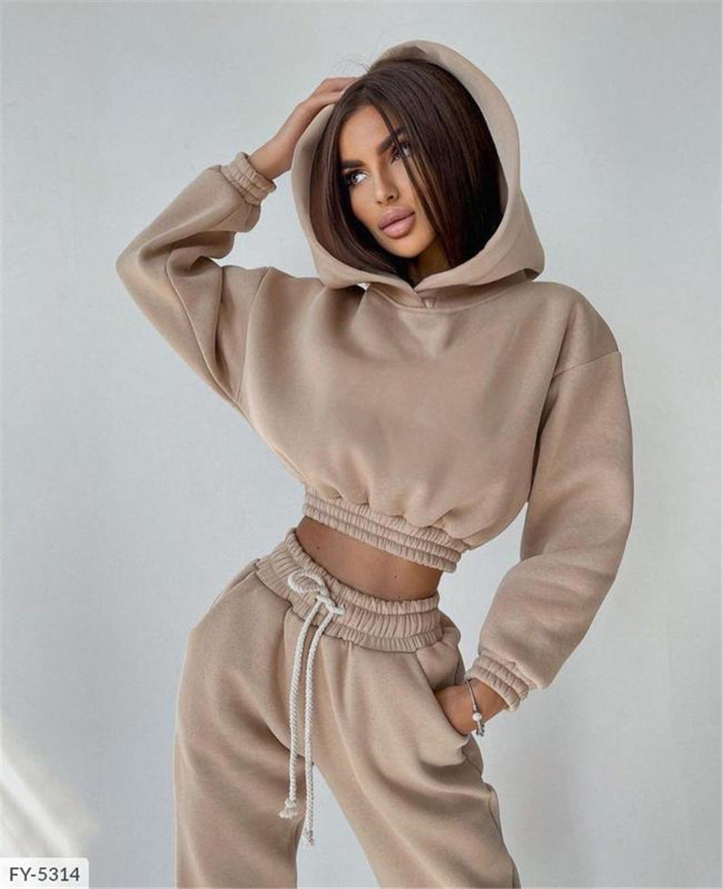 Long Sleeve Top Sweater Suit Two-piece Set