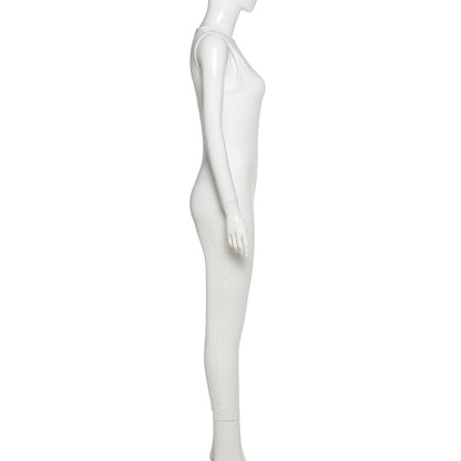 Full Seasons Casual Fitness Sporty Playsuit Sleeveless Slim Activewear All In One Jumpsuit
