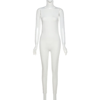 Full Seasons Casual Fitness Sporty Playsuit Sleeveless Slim Activewear All In One Jumpsuit