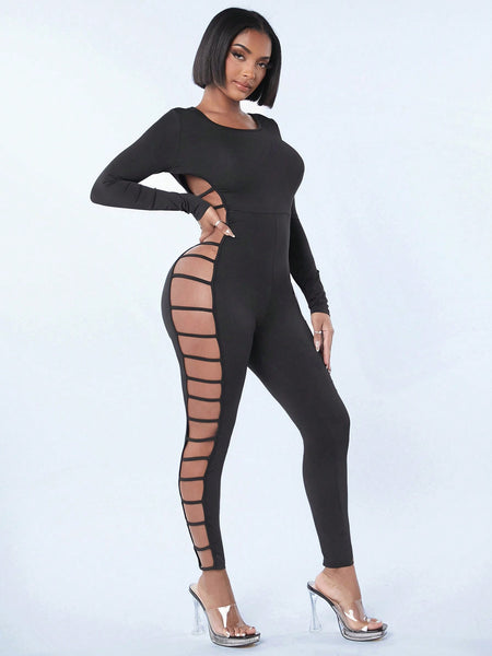 Women Sexy Hollow Out Jumpsuit Jumpsuit