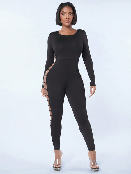 Women Sexy Hollow Out Jumpsuit Jumpsuit