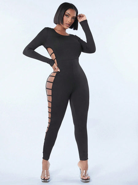 Women Sexy Hollow Out Jumpsuit Jumpsuit