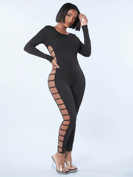 Women Sexy Hollow Out Jumpsuit Jumpsuit