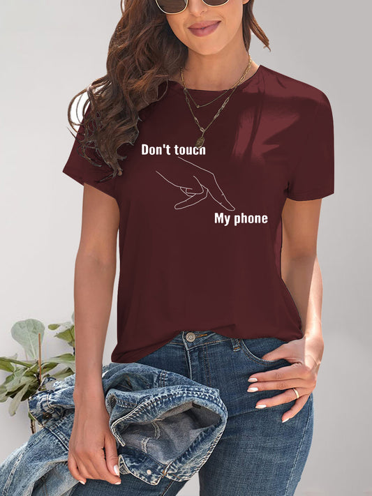 Graphic Round Neck Short Sleeve T-Shirt - Fashion Finder Hub