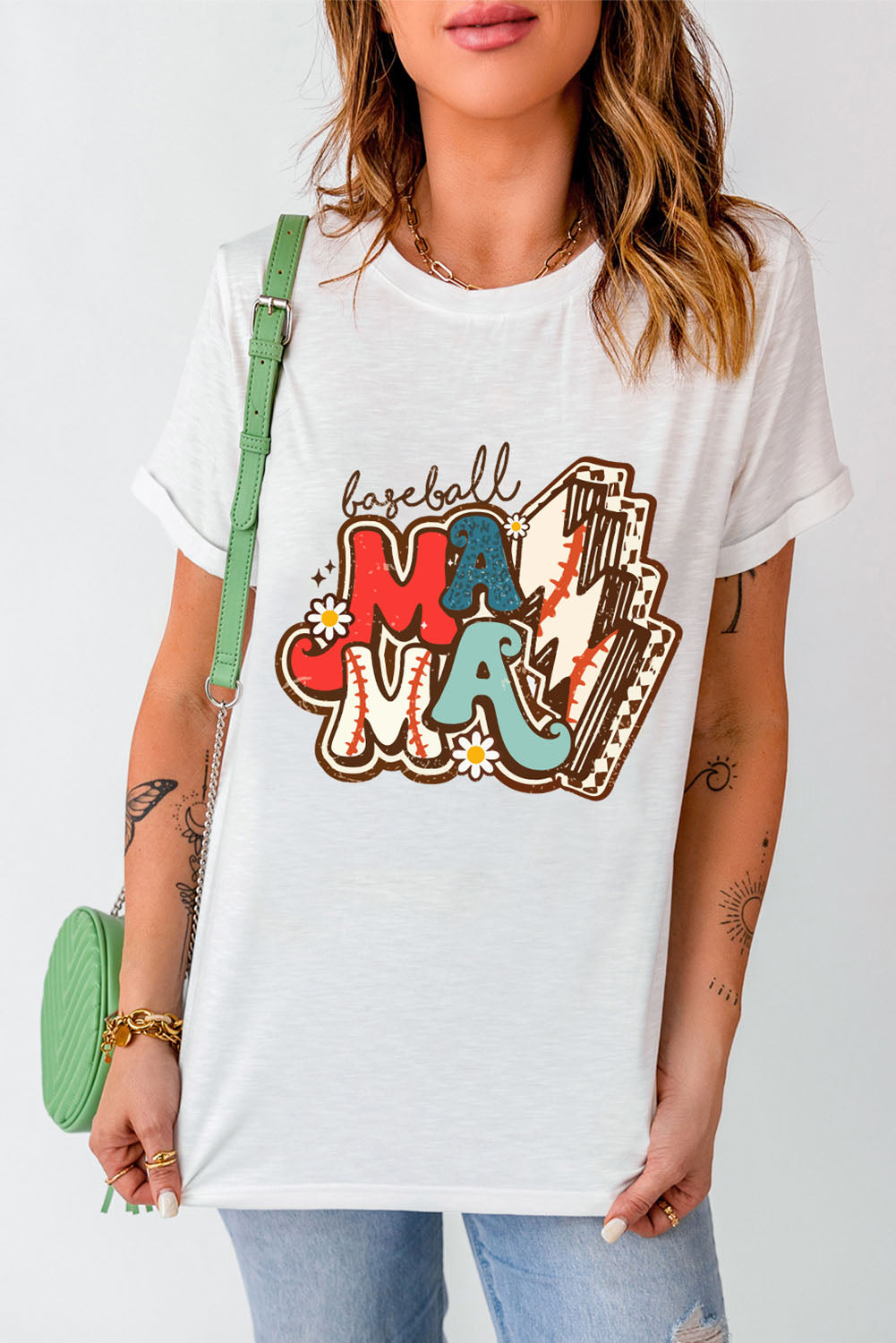 Letter Graphic Round Neck Short Sleeve T-Shirt - Fashion Finder Hub
