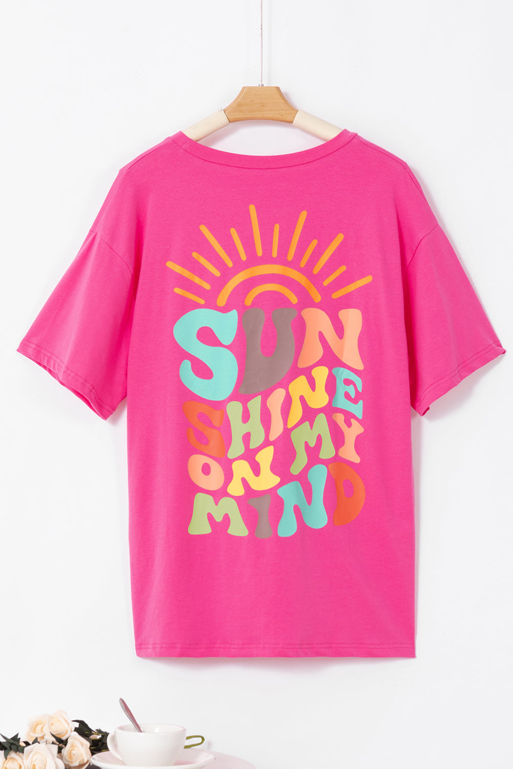 SUN SHINE ON MY MIND Round Neck T-Shirt - Fashion Finder Hub