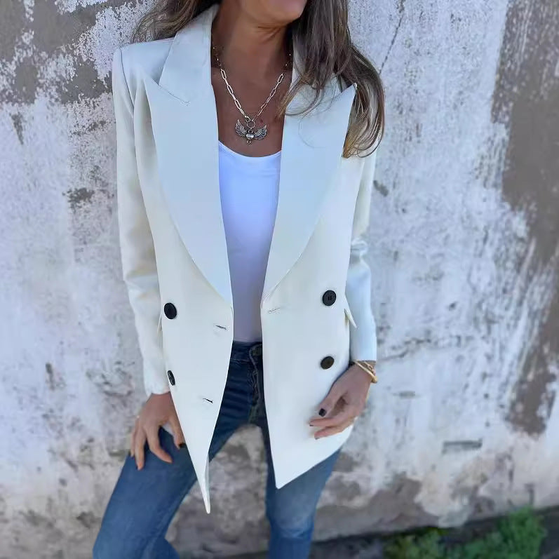 Urban Women's Fashion Lapel Long Sleeve Casual Jacket