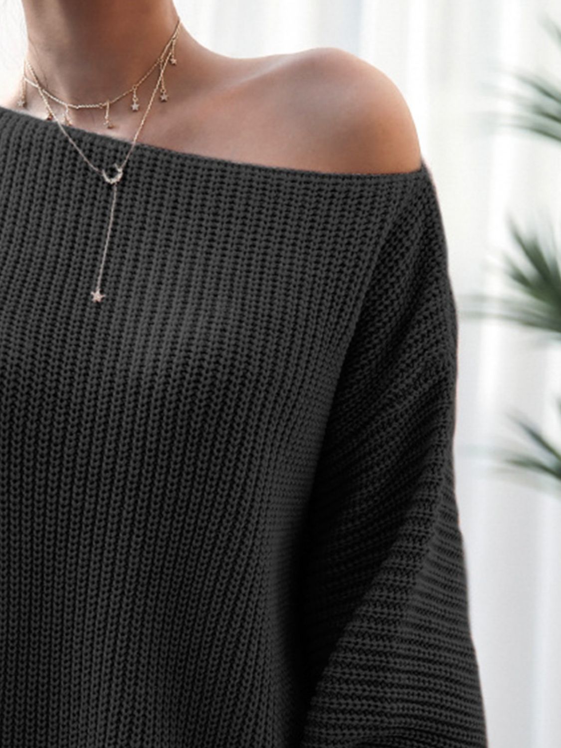 Rib-Knit Mini Sweater Dress - Fashion Finder Hub