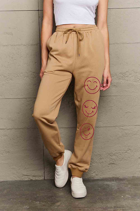 Simply Love Full Size Emoji Graphic Sweatpants - Fashion Finder Hub