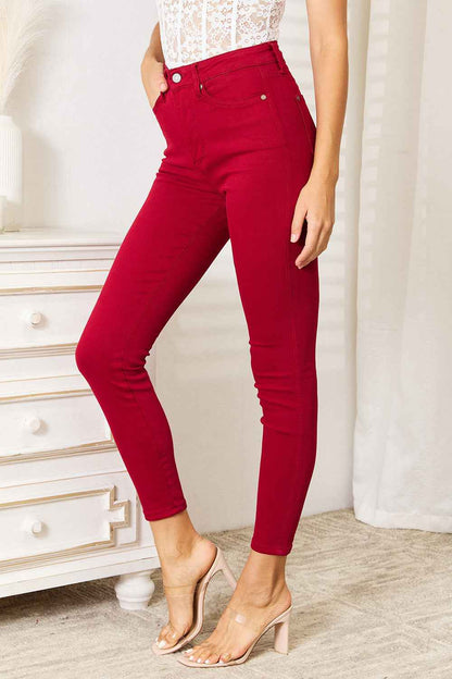 Judy Blue Full Size High Waist Tummy Control Skinny Jeans - Fashion Finder Hub