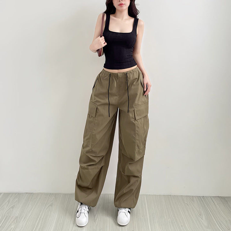 Casual Functional Pocket Overalls Trousers