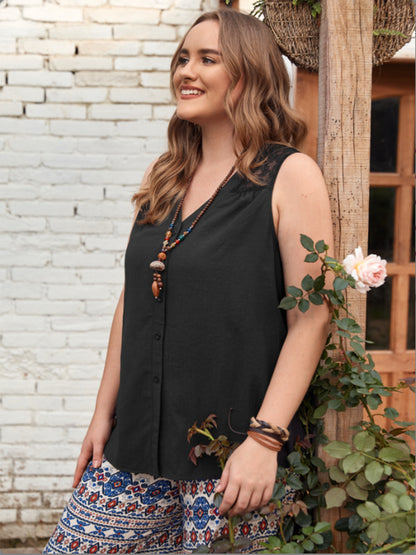 Plus Size V-Neck Tank - Fashion Finder Hub