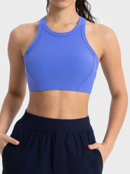 Wide Strap Cropped Sport Tank - Fashion Finder Hub