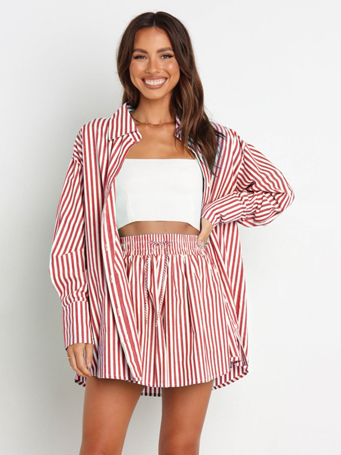 Striped Shorts Set