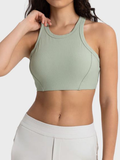 Wide Strap Cropped Sport Tank - Fashion Finder Hub