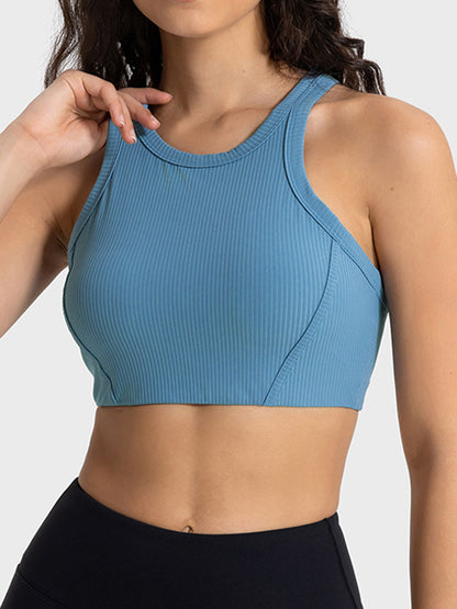 Wide Strap Cropped Sport Tank - Fashion Finder Hub