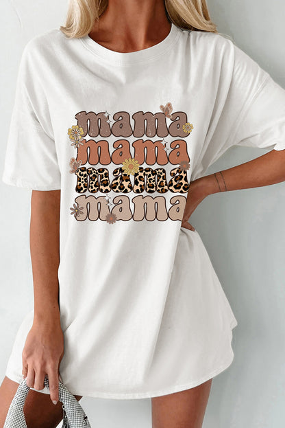 MAMA Round Neck Half Sleeve T-Shirt - Fashion Finder Hub