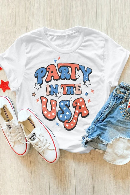 Letter Graphic Round Neck Short Sleeve T-Shirt - Fashion Finder Hub