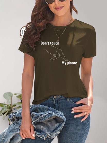 Graphic Round Neck Short Sleeve T-Shirt - Fashion Finder Hub