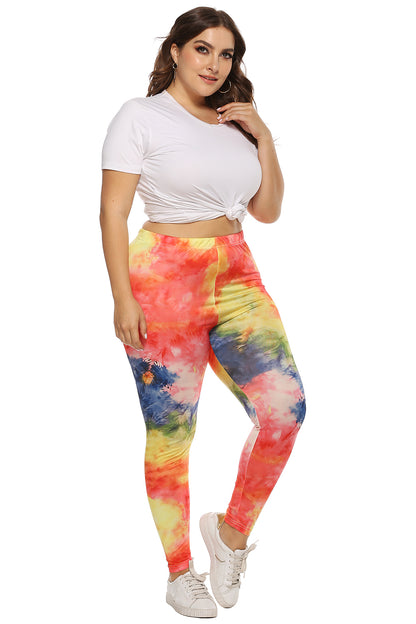 Plus Size Tie Dye Legging - Fashion Finder Hub