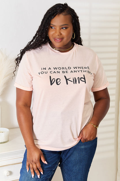 Simply Love Slogan Graphic Cuffed T-Shirt - Fashion Finder Hub