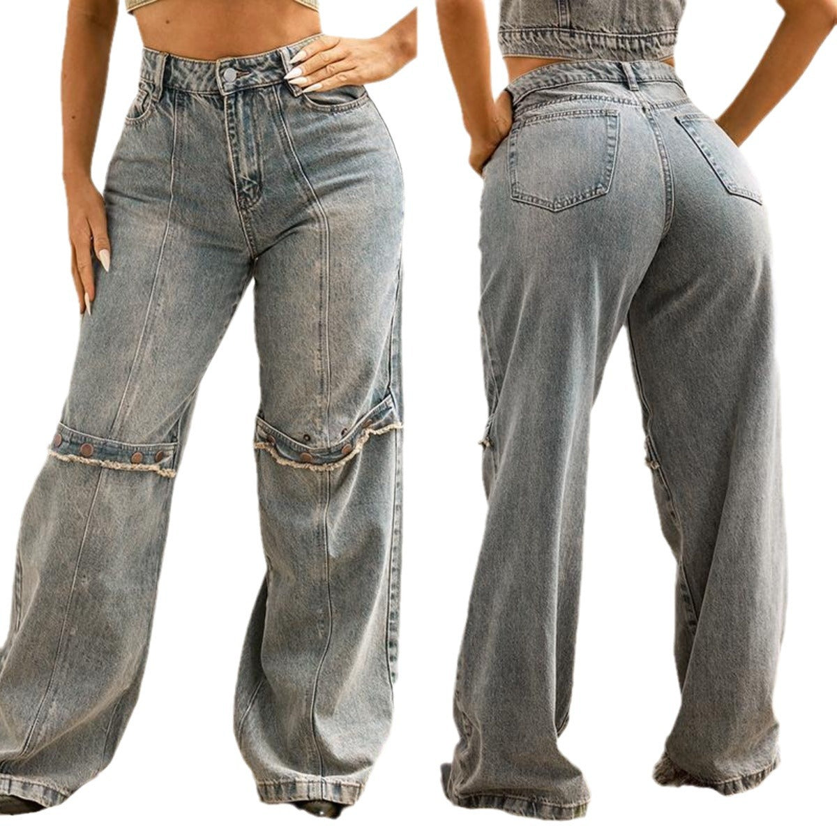 Yolanda Y2k Baggy Wide Leg Slouchy Jeans