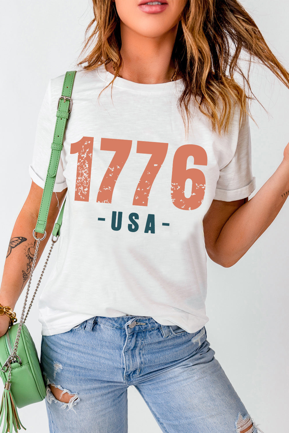 Graphic Round Neck Short Sleeve T-Shirt - Fashion Finder Hub