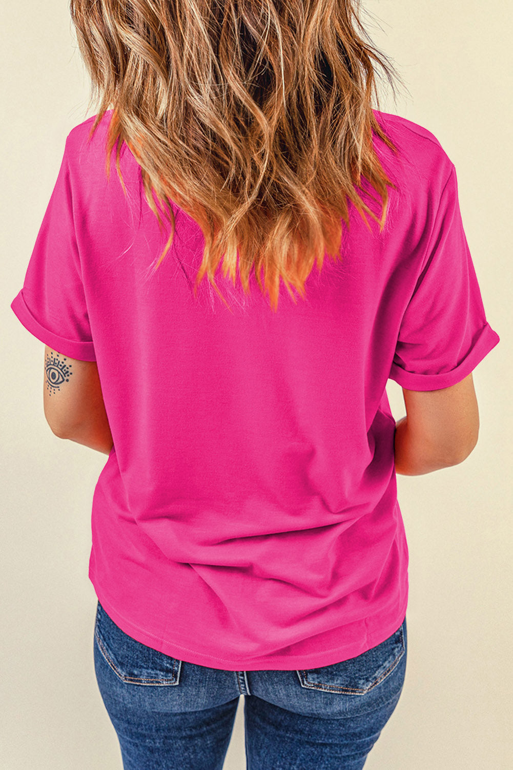 Flower Round Neck Short Sleeve T-Shirt - Fashion Finder Hub