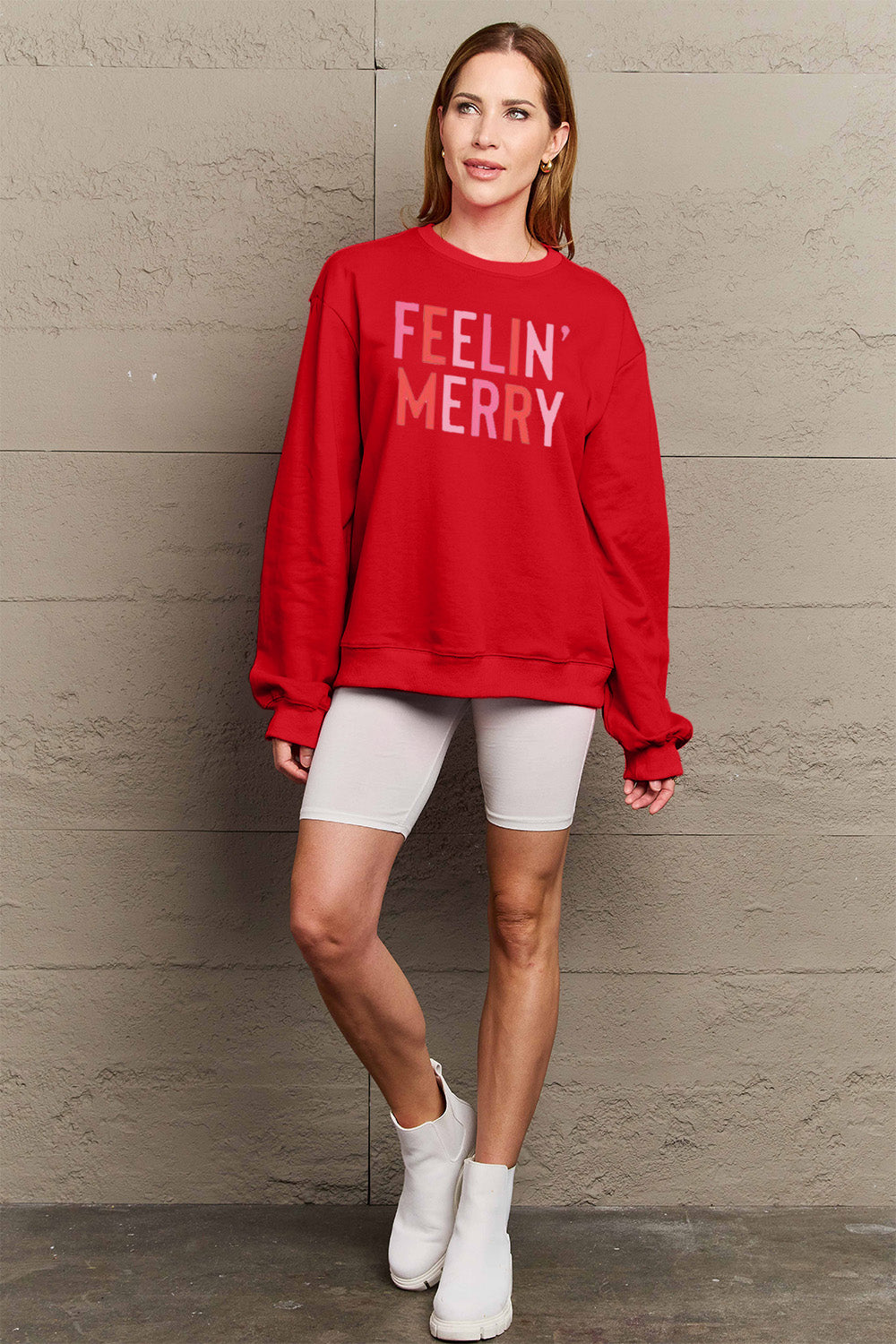 Simply Love Full Size Graphic Round Neck Sweatshirt - Fashion Finder Hub