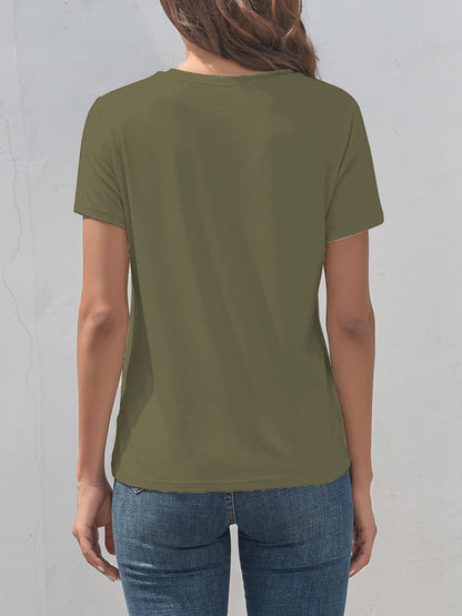 Dragonfly Graphic Round Neck Short Sleeve T-Shirt - Fashion Finder Hub