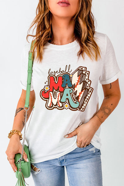 Letter Graphic Round Neck Short Sleeve T-Shirt - Fashion Finder Hub