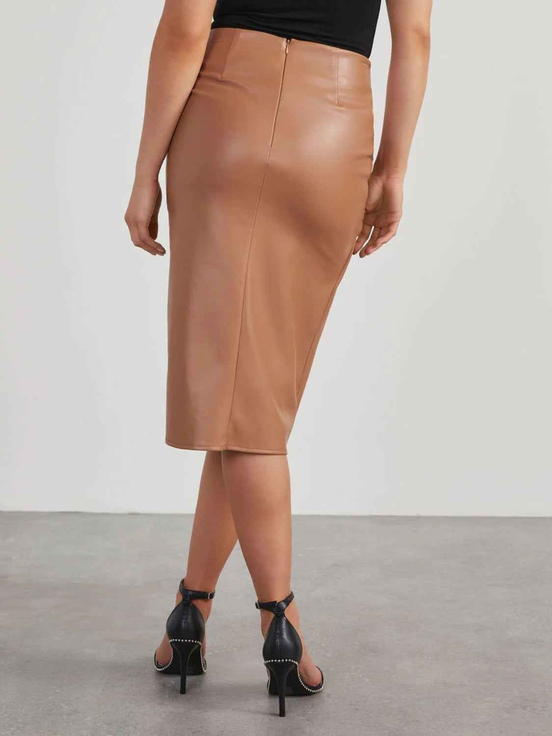 Twist Detail High Waist Skirt - Fashion Finder Hub